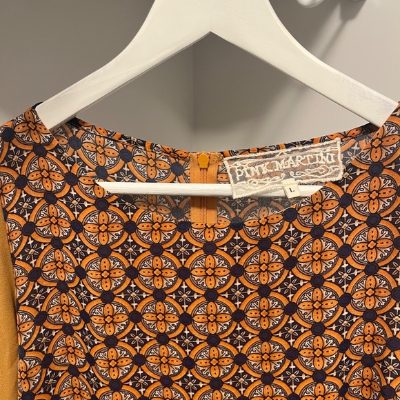 Unique Pink Martini Long Sleeve Pattern Dress- Large - Picture 3 of 7